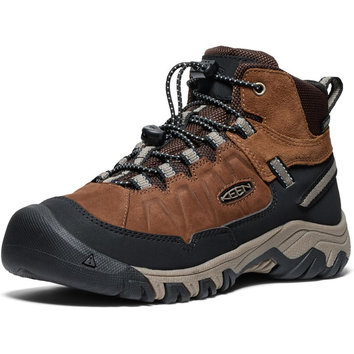 KEEN Targhee 4 Mid - водонепроникні трекінгові черевики для дітей, EU 35, Bison Brindle