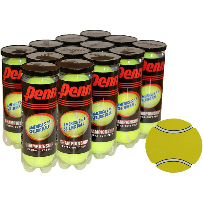Тенісні м'ячі Penn Championship Extra Duty, 39 шт, набір з магнітом