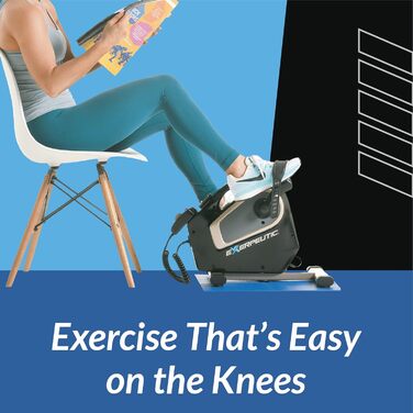 Електричний велотренажер Exerpeutic під стіл, 2000 м, для ніг та рук, чорний. Фітнес для дому, для роботи з дому