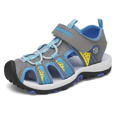 Сандалі дитячі SAGUARO для хлопчиків та дівчаток Trekking, сірі, 38 EU - Нековзні, дихаючі пішохідні сандалі