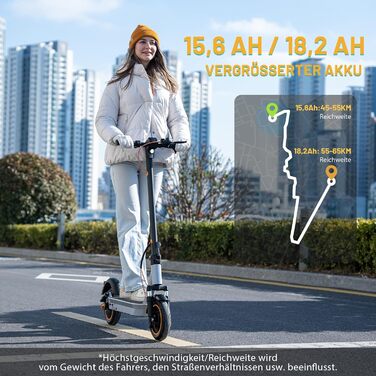 Електросамокат EVERCROSS EV10K MAX для доріг, 55/65 км, 400Вт, складаний, з додатком, подвійна амортизація, для дорослих, офроуд, ABE сертифікат