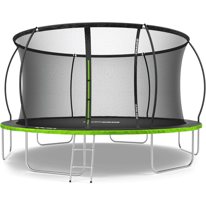 ZIPRO JumpPro Premium Трамплін для дітей Outdoor з сіткою, вологостійкий, захист від УФ, проста збірка, вантажопідйомність до 150 кг, діаметр 252/312/374/435/496 см