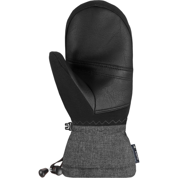 Дитячі гірськолижні рукавички Reusch Softshell, водонепроникні та теплі (чорно-сірі, розмір 4)