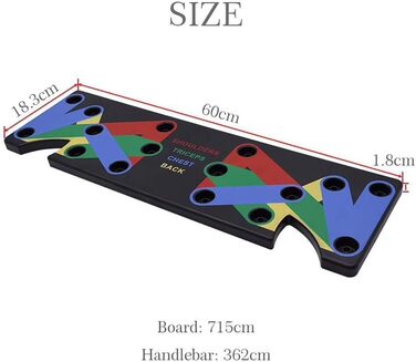 Лежанка для віджимань 9-в-1 для чоловіків, тренажер для фітнесу, підтримка для пресу, розвиток м'язів грудей, рук та пресу