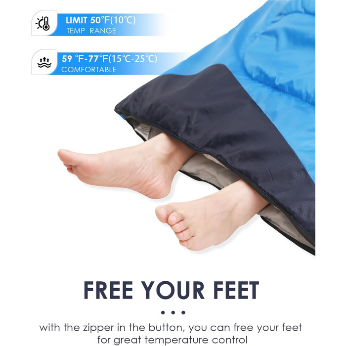 Водонепроникний мішок для спорядження для дорослих, хлопчиків та дівчаток. Підходить для кемпінгу, хайкінгу, подорожей, полювання. З компресійними мішками. (Königblau, L)