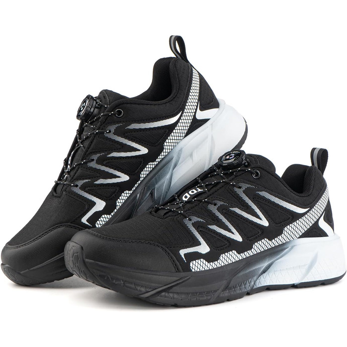 Кросівки для чоловіків та жінок, спортивні, для бігу та трейлраннінгу, чорного кольору, розміри EU 37-47 (J1 Schwarz Weiss, 41 EU)