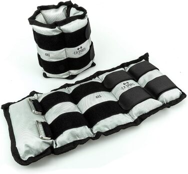 Важкі манжети C.P. Sports для зап'ястя та щиколотки (набір 2 шт.) | Ваги для рук та ніг | 0,5-8 кг | Для фітнесу, бігу, силових тренувань