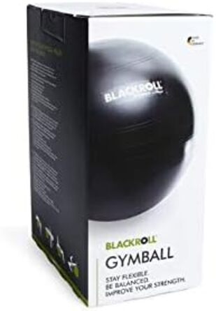Гімнастичний м'яч BLACKROLL GYMBALL, чорний, універсальний розмір – оригінальний фітнес і сидячий м'яч для тренувань та офісу