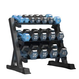 Стойка для гантелей з вантажопідйомністю 500 кг, 3 полиці для зберігання гантелей, 96 x 48 x 91 см (гантелі не входять до комплекту)