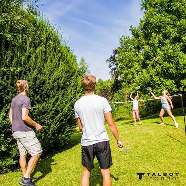 Набір для бадмінтону Talbot-Torro Family: 2 дитячі ракетки, 2 стандартні, 3 волани, сітка, сумка