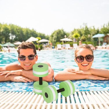 Водні гантелі Aqua Hanteln для аквафітнесу, 2 шт., зелені - для гідроаеробіки, аква-йогінгу, тренувань у басейні для жінок та чоловіків