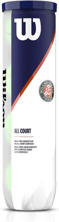 Тенісні м'ячі Wilson Roland Garros All Court жовті, 8 шт, для дорослих, універсальні