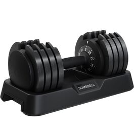 Регульована штанга Yaheetech 2,5-24 кг, 15 рівнів, сталева, з подвійною фіксацією, протиковзка, для дому, спортзалу, офісу