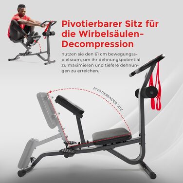 Романська лава для гімнастики Sunny Health & Fitness з регульованим нахилом – тренажер для пресу та спини для дому, багатофункціональний, для сідниць та пресу