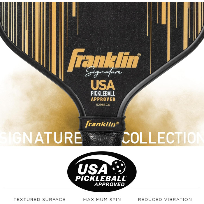 Професійна ракетка для піклболу Franklin Sports Signature Series з MaxGrit-покриттям, турнірна, затверджена USAPA, поліпропіленовий осердя 13 мм + 16 мм