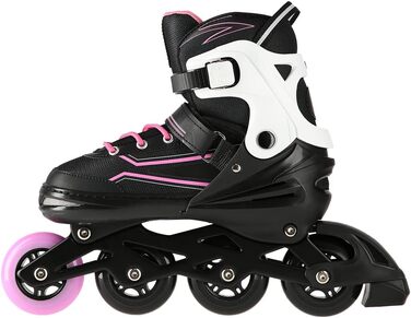 Жіночі роликові ковзани Nils ABEC7, регульовані, для дітей (чорно-рожеві, 39-42)