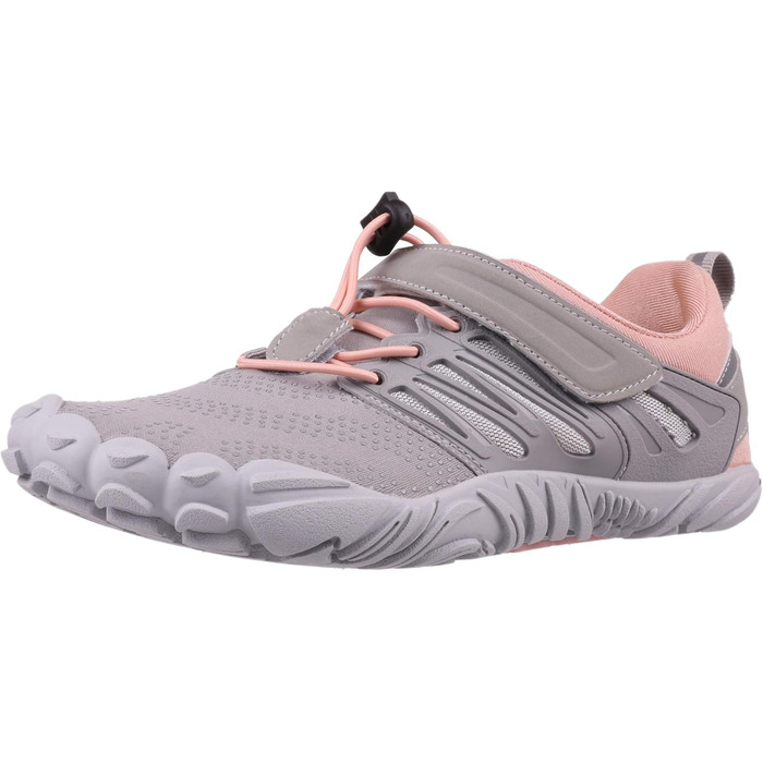 Жіночі трекінгові кросівки JOOMRA Minimaliste для піших прогулянок, 39.5 EU, сірий, рожевий