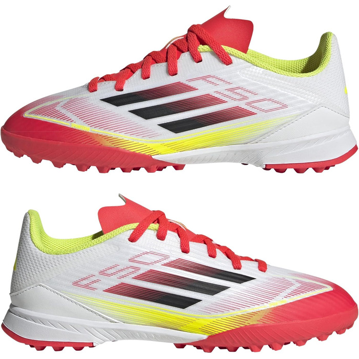 Дитячі футбольні бутси adidas F50 League для гри на траві, розмір 33 EU, білий/чорний/жовтий