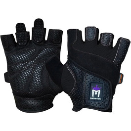 Рукавички для важкої атлетики Meiter Fit Grip з Amara-шкірою (Чорний, XS)
