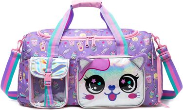 Дитяча спортивна сумка HTgroce для дівчаток з відділенням для взуття. Ідеальна для ночівлі, балету, танців, спорту та подорожей.