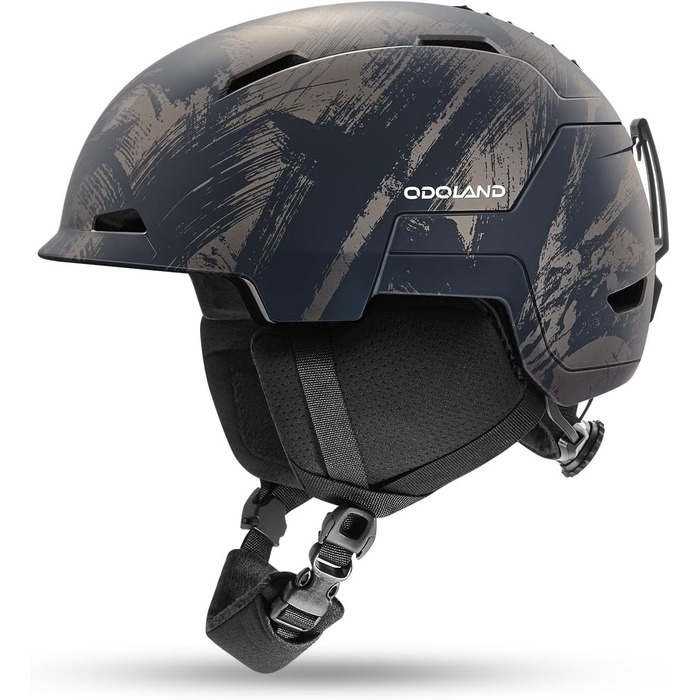 Шолом гірськолижний/сноубордичний Odoland, унісекс, чорний, регульований, для дорослих та підлітків