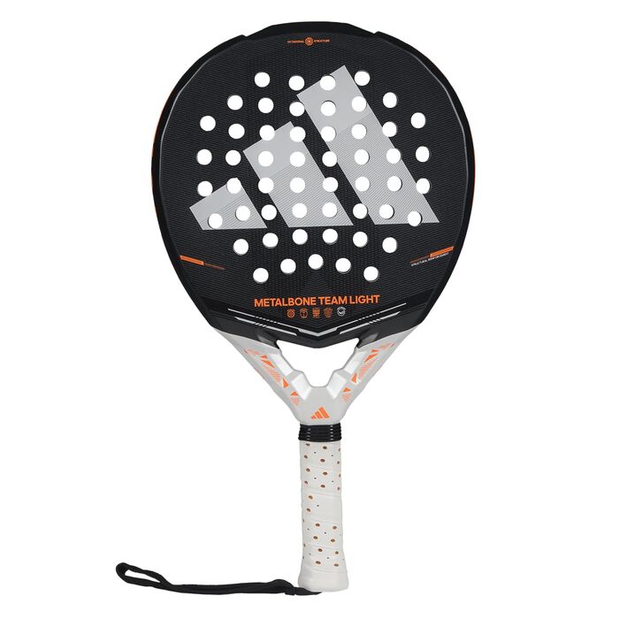 Ракетка для падел Adidas Metalbone Team Light 2026 (466г) - чорна, повна поверхня