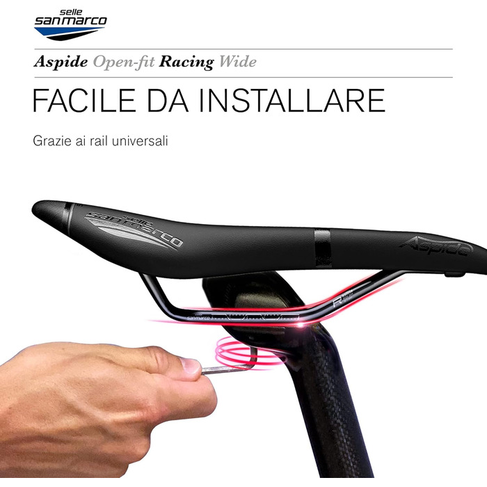 Сідло Selle San Marco Aspide Racing чорне для дорослих, унісекс