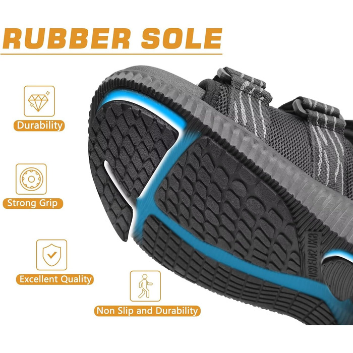 Чоловічі трекінгові сандалі KuaiLu: зручні ортопедичні сандалі для піших прогулянок та активного відпочинку (48 EU, чорний)