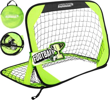 Дитячі ворота для футболу Bayinbulak Mini Pop-Up, 3.3' x 2.3', неоновий лайм