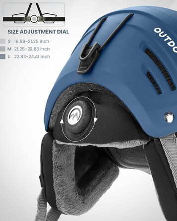 Шолом OutdoorMaster Kelvin II для сноубордингу та лижного спорту (Unisex), темно-синій (54-58 см)