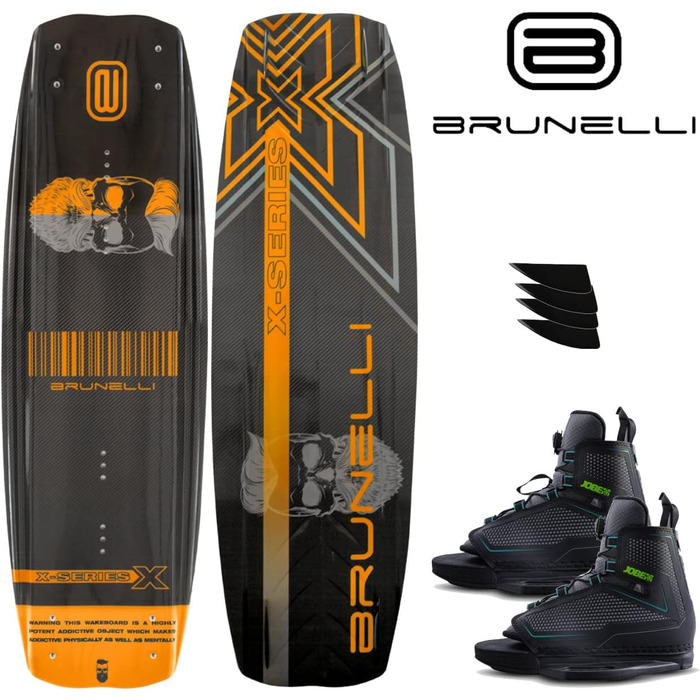 Комплект для вейкбордингу BRUNELLI Carbon 138 см з кріпленнями Jobe Maze