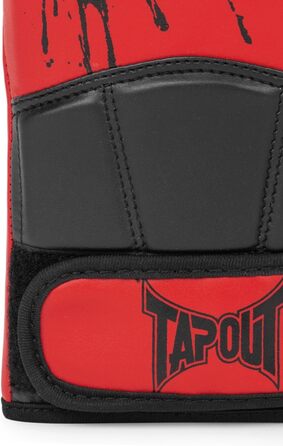 Боксерські рукавички Tapout Cerritos зі шкірозамінника, червоно-чорні, 12 унцій