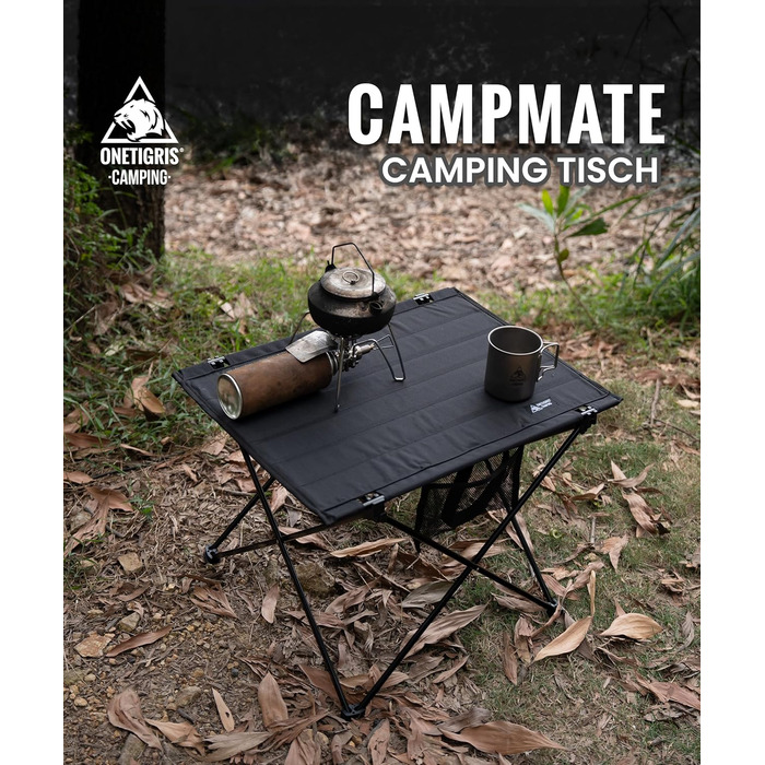 OneTigris CAMPMATE Стіл для кемпінгу складний, легкий, на 30 кг, зелений (чорний)