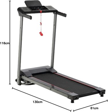 Бігова доріжка Newgen Medicals з XL LCD Touch дисплеєм, тримачем для планшета, складна, 600 Вт, фітнес-доріжка для дому