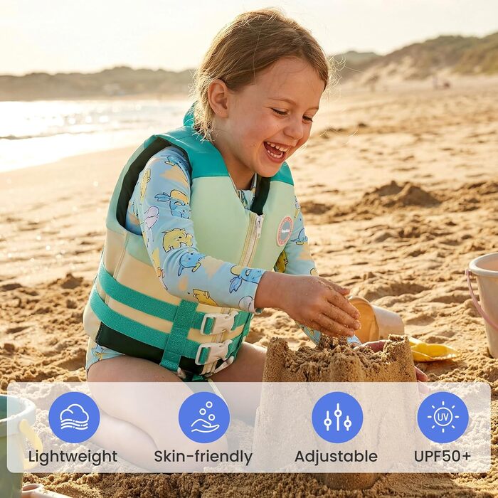 Дитяча жилетка для плавання Gogokids, рожева, для хлопчиків, 1-9 років