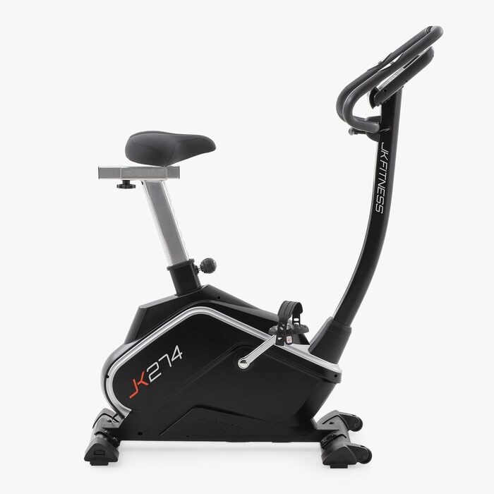 Електротренажер JK FITNESS JK 274 з маховиком 12 кг, 16 рівнів опору, сумісність з Zwift та Kinomap, LCD-дисплей, регульоване сидіння