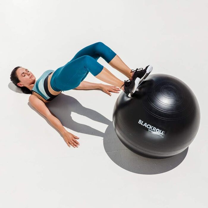 Гімнастичний м'яч BLACKROLL GYMBALL, чорний, універсальний розмір – оригінальний фітнес і сидячий м'яч для тренувань та офісу