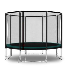 Батут для саду FGOS Ø 366 см (зелений/чорний) – ідеальна розвага для дітей