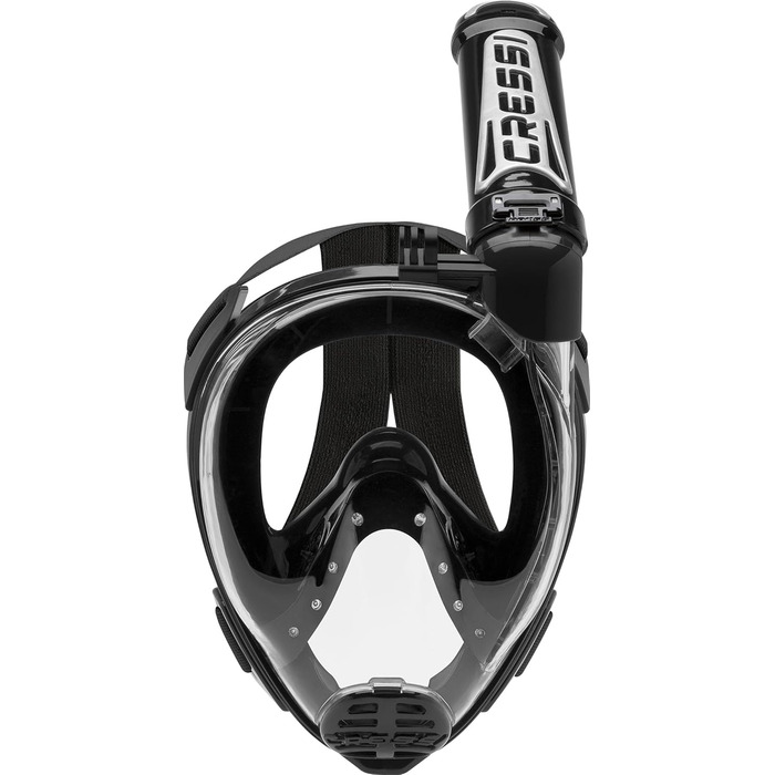 Маска для снорклінгу Cressi Duke Full Face - повна маска з трубкою, чорна, S/M