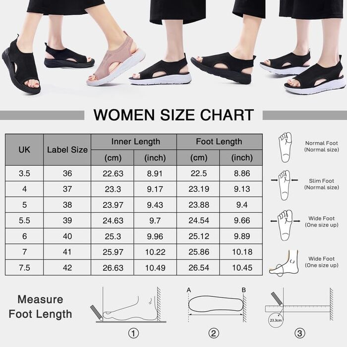 Жіночі літні сандалії Ziitop – зручні ортопедичні сандалії на платформі, водонепроникні, блакитні (40 EU)