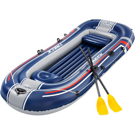 Надувний човен Bestway Hydro-Force Treck X3 для 3 дорослих і дитини, 307x126x39 см, комплект з веслами і насосом
