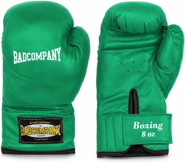 Дитячий боксерський набір Bad Company: боксерський мішок 55x25 см + рукавички 8oz (зелений) для дітей до 12 років