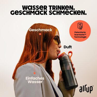 Пляшка для води air up 600 мл з аромат-подами та трубочкою, сіра, для школи, спорту, дітей, без цукру
