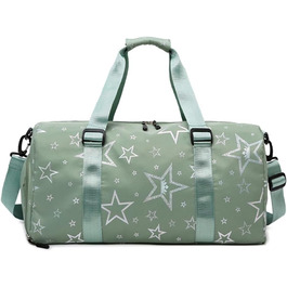 Дитяча спортивна сумка-рюкзак з відділенням для взуття та мокрою білизною, спортивна сумка для дівчаток з принтом зірок (зелена)
