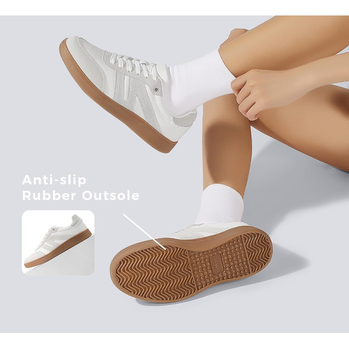 Жіночі ретро-кросівки LUCKY STEP зі шкіри для тенісу та скейтбордингу, біло-сірі, 41 EU