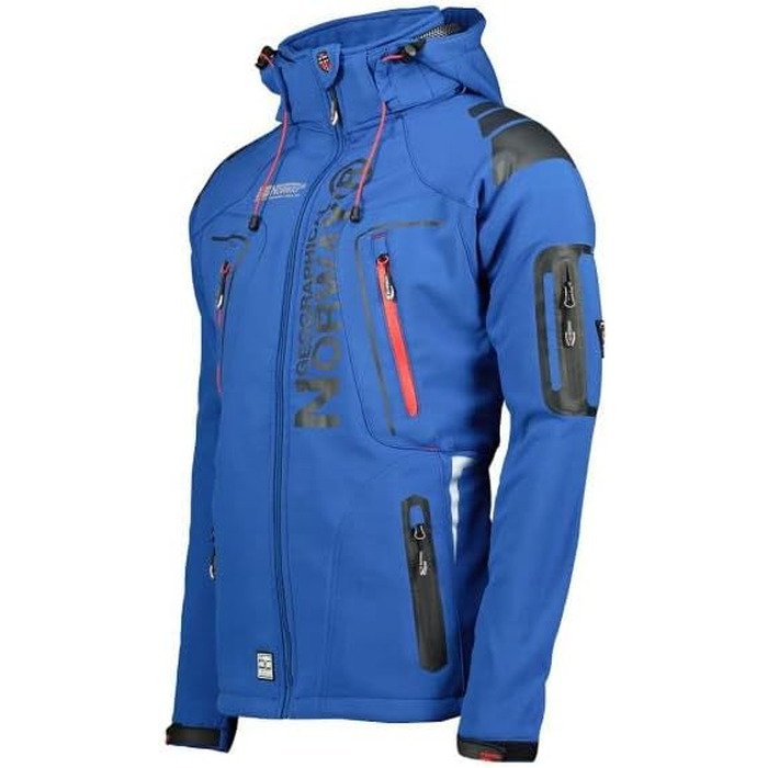 Чоловіча куртка Softshell Geographical Norway Tangata Outdoor функціональна (Electric Blue, Large)