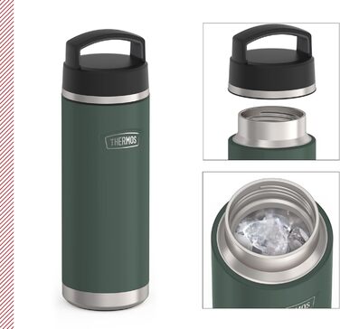 Термос-бутилка Thermos ICON 710 мл зелена, ізольована, з нержавіючої сталі, збереження температури 18 годин гаряче / 24 години холодне, герметична, BPA-free, підходить для посудомийної машини