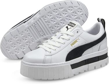 Жіночі кросівки PUMA Mayze Wn's White Black — білі кеди на платформі, розмір 39 EU