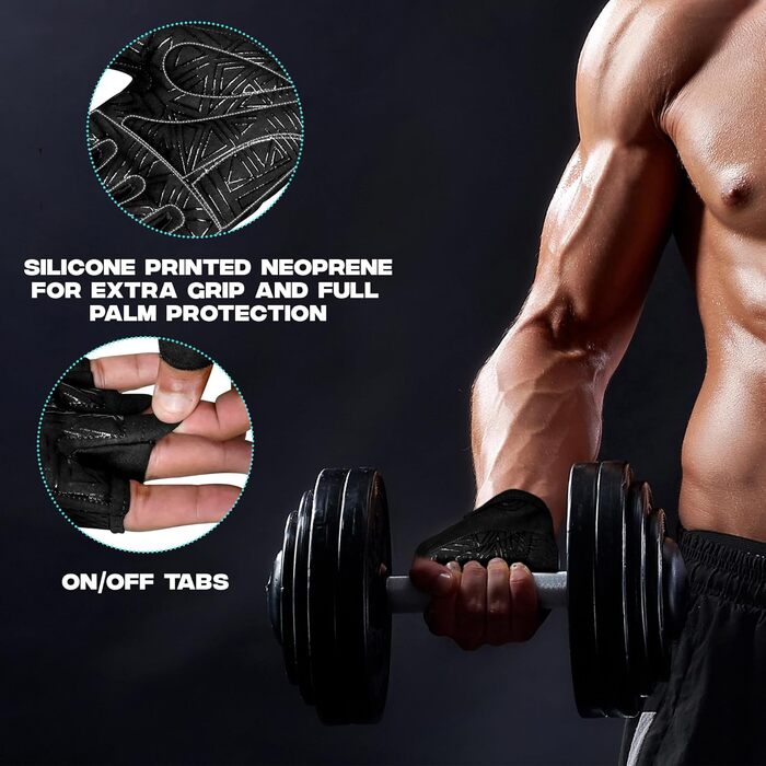 Фитнес-рукавички Westwood Fox для жінок та чоловіків: дихаючі рукавички для важкої атлетики, фітнесу, велоспорту та тренувань з товстою підкладкою та захистом долоні, антиковзне покриття, колір аква, розмір M