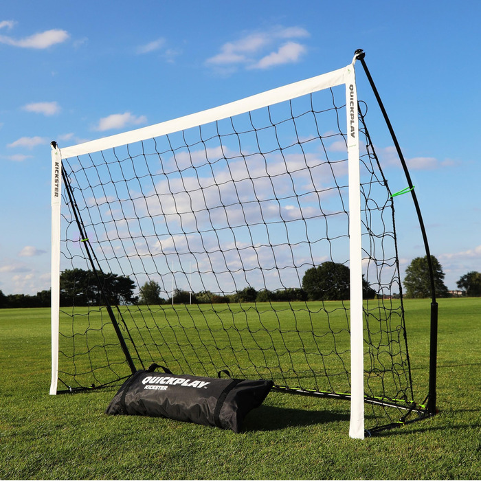 Футбол ворота QUICKPLAY KICKSTER портативні 150x100 см для дітей та дорослих - швидкозбірні вуличні ворота з сумкою